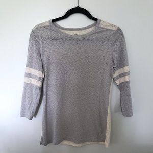 JCrew Factory three quarter sleeve baseball tee